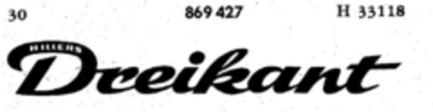 HILLERS Dreikant Logo (DPMA, 05/31/1969)