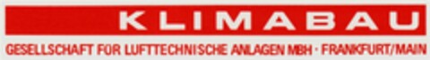 KLIMABAU GESELLSCHAFT FÜR LUFTTECHNISCHE ANLAGEN MBH   FRANKFURT/MAIN Logo (DPMA, 25.04.1981)