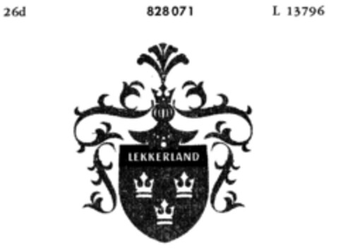 LEKKERLAND Logo (DPMA, 10.02.1966)