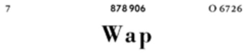Wap Logo (DPMA, 04.03.1970)