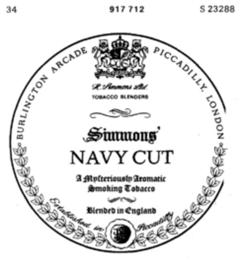 Simmons NAVY CUT Logo (DPMA, 04/09/1970)