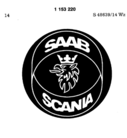 SAAB SCANIA Logo (DPMA, 06/20/1989)