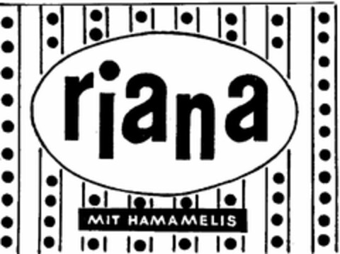 riana MIT HAMAMELIS Logo (DPMA, 12.09.1966)