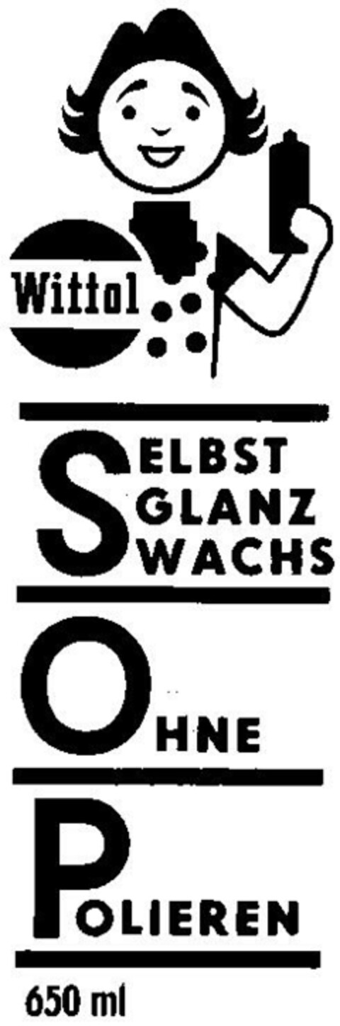 Wittol SOP SELBSTGLANZWACHS OHNE POLIEREN 650ml Logo (DPMA, 26.04.1969)