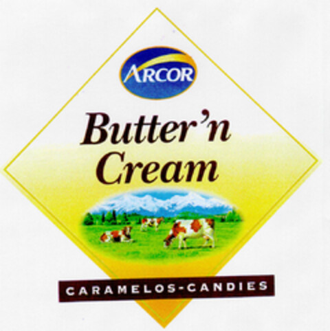 ARCOR Butter'n Cream CARAMELOS-CANDIES Logo (DPMA, 05/07/2001)