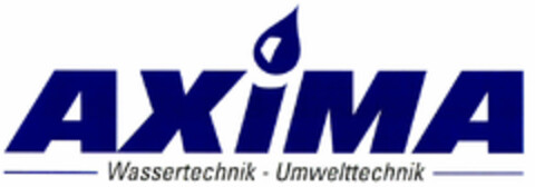 AXiMA Wassertechnik - Umwelttechnik Logo (DPMA, 08/13/2001)