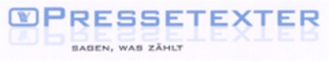 PRESSETEXTER SAGEN; WAS ZÄHLT Logo (DPMA, 01/14/2008)