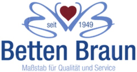 Betten Braun Maßstab für Qualität und Service seit 1949 Logo (DPMA, 15.09.2008)