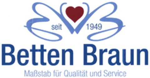 Betten Braun Maßstab für Qualität und Service seit 1949 Logo (DPMA, 09/15/2008)