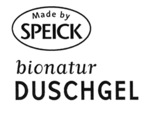 bionatur DUSCHGEL Made by SPEICK Logo (DPMA, 09.03.2011)