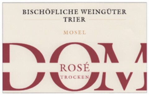 BISCHÖFLICHE WEINGÜTER TRIER MOSEL DOM ROSÉ TROCKEN Logo (DPMA, 02.03.2012)