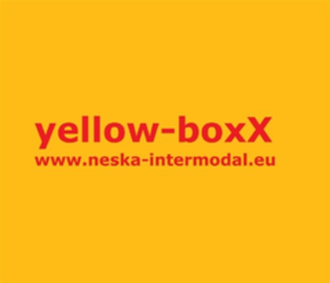 yellow-boxX www.neska-intermodal.eu Logo (DPMA, 28.10.2015)