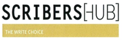 SCRIBERS [HUB] THE WRITE CHOICE Logo (DPMA, 12.02.2016)