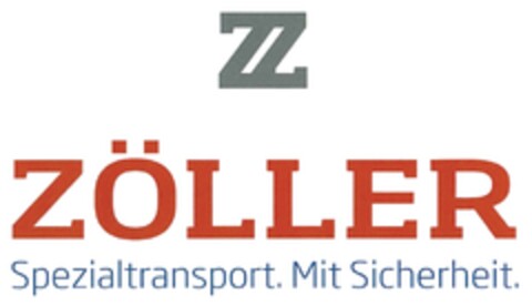 ZZ ZÖLLER Spezialtransport. Mit Sicherheit. Logo (DPMA, 06.06.2018)