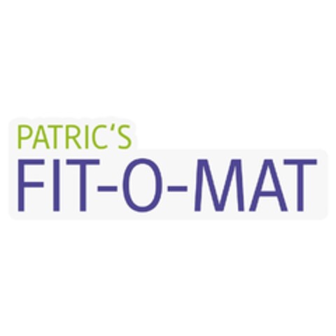 PATRIC'S FIT-O-MAT Logo (DPMA, 08.01.2018)