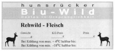 Biu-Wild Bestes in Ursprünglichkeit Logo (DPMA, 06/29/2007)