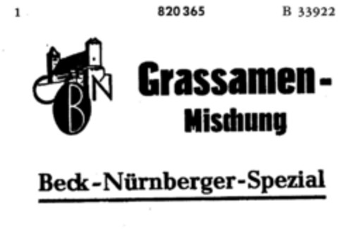 Beck-Nürnberger-Spezial Grassamen-Mischung Logo (DPMA, 16.06.1965)