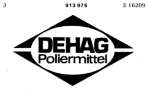 DEHAG Poliermittel Logo (DPMA, 08/26/1972)