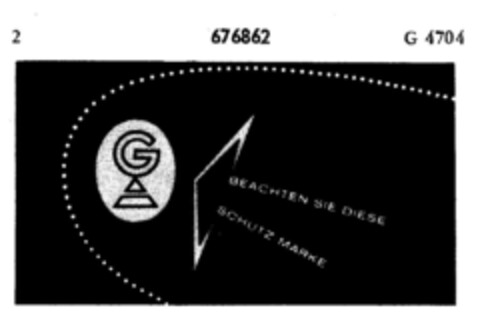 G  BEACHTEN SIE DIESE SCHUTZ-MARKE Logo (DPMA, 04.08.1954)