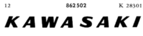 KAWASAKI Logo (DPMA, 20.02.1968)