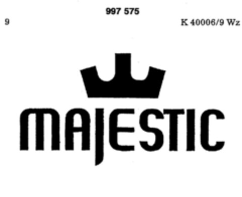 MAJESTIC Logo (DPMA, 11/22/1978)