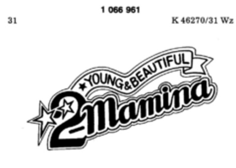 YOUNG&BEAUTIFUL 2-Mamina Logo (DPMA, 19.10.1983)