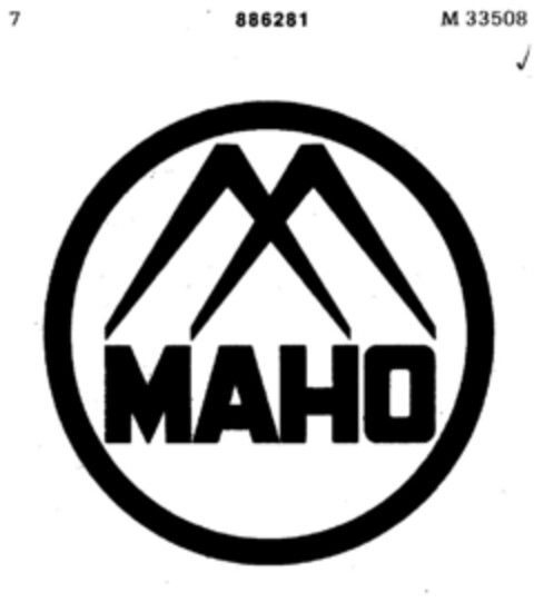 MAHO Logo (DPMA, 19.11.1970)