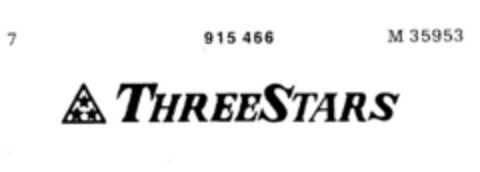 THREE STARS Logo (DPMA, 07/03/1972)