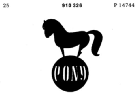 P O N Y Logo (DPMA, 08/02/1965)