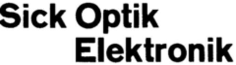 Sick Optik Elektronik Logo (DPMA, 08.02.1966)