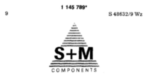 S+M COMPONENTS Logo (DPMA, 22.06.1989)