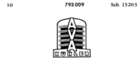 AVA KÜHLER Logo (DPMA, 09.01.1963)