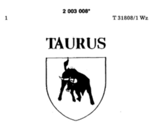 TAURUS Logo (DPMA, 27.05.1991)