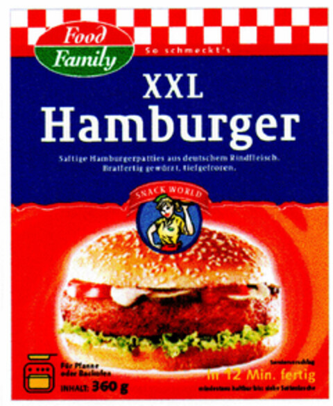 Food Family XXL Hamburger Logo (DPMA, 17.03.2001)