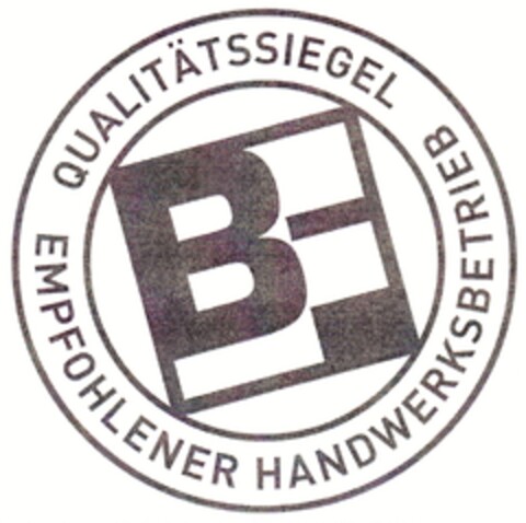 BF EMPFOHLENER HANDWERKSBETRIEB Logo (DPMA, 02.10.2012)