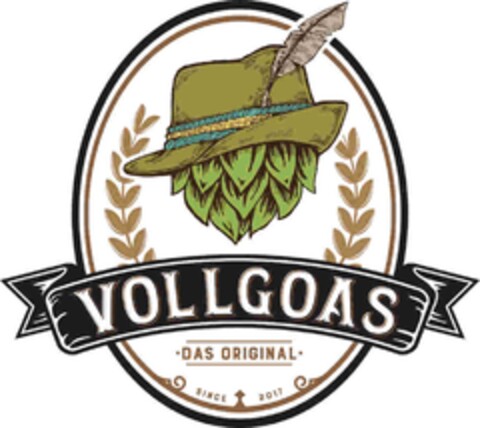 VOLLGOAS DAS ORIGINAL SINCE 2017 Logo (DPMA, 22.01.2018)