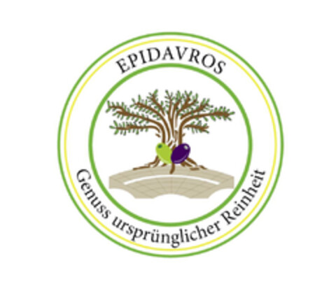 EPIDAVROS Genuss ursprünglicher Reinheit Logo (DPMA, 01/21/2019)