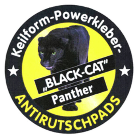 Keilform-Powerkleber- "BLACK-CAT" Panther ANTIRUTSCHPADS Logo (DPMA, 02/24/2022)