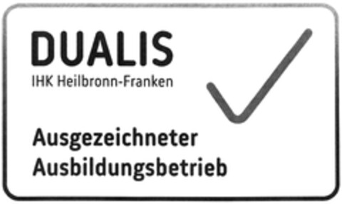 DUALIS IHK Heilbronn-Franken Ausgezeichneter Ausbildungsbetrieb Logo (DPMA, 21.09.2023)