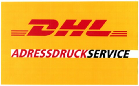 DHL ADRESSDRUCKSERVICE Logo (DPMA, 22.08.2006)