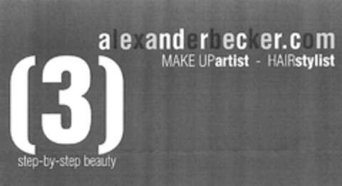 alexanderbecker.com MAKE UPartist - HAIRstylist (3) step-by-step beauty Logo (DPMA, 03/02/2007)