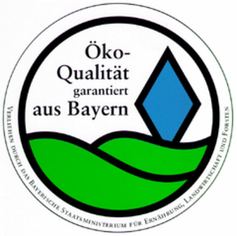 Öko-Qualität garantiert aus Bayern Logo (DPMA, 09/15/1999)