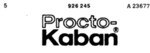 Procto-Kaban Logo (DPMA, 06/03/1972)