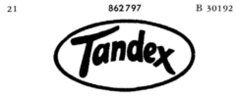 Tandex Logo (DPMA, 02.11.1963)