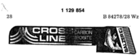 CROSS LINE CARBON COMPOSITE BALZER Logo (DPMA, 13.04.1988)