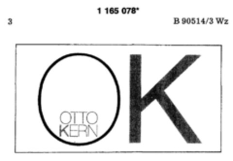 OK OTTO KERN Logo (DPMA, 16.08.1990)