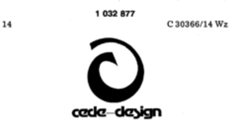 cede-design Logo (DPMA, 06/25/1981)