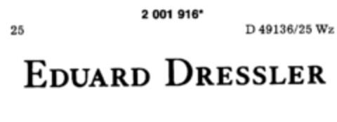 EDUARD DRESSLER Logo (DPMA, 11.03.1991)