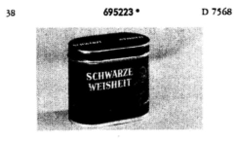 SCHWARZE WEISHEIT Logo (DPMA, 07/03/1956)