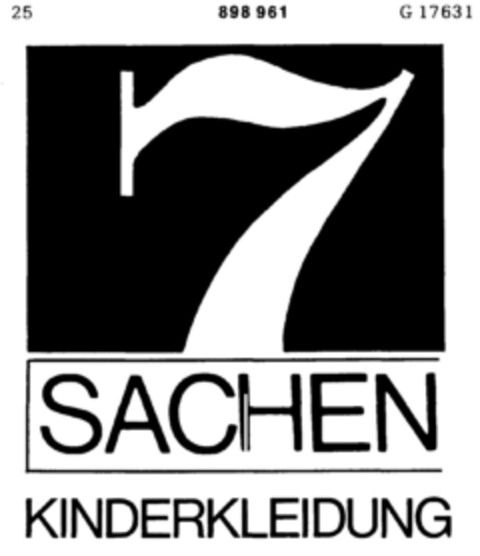 7 SACHEN KINDERKLEIDUNG Logo (DPMA, 30.04.1968)